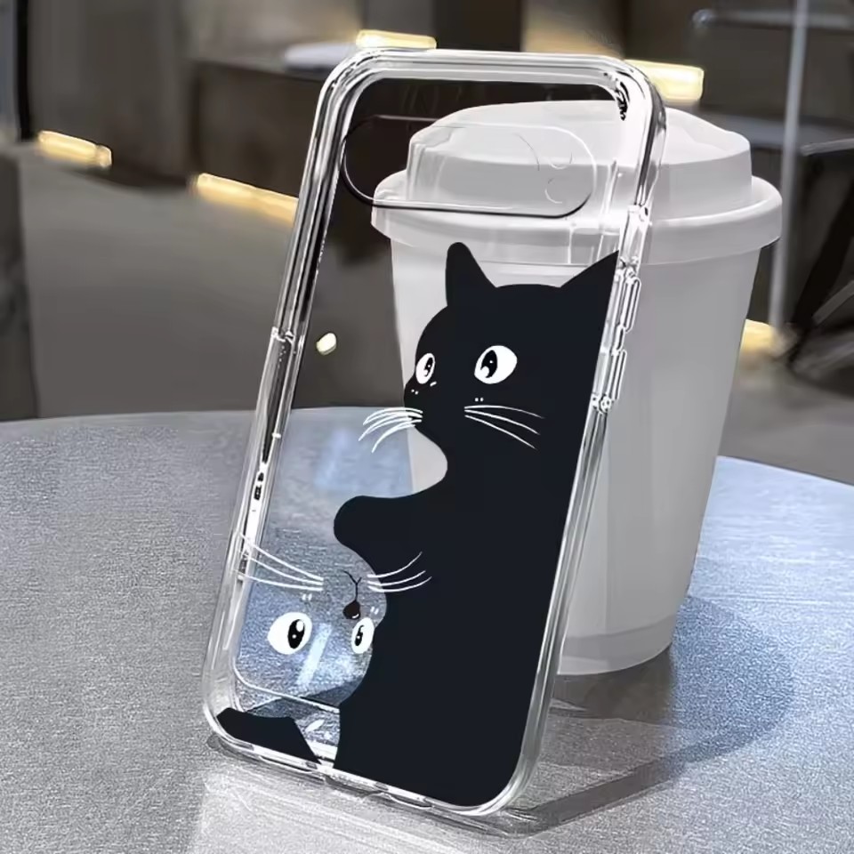 Google Pixel 9 Pro - Hot Kawaii Cartoon Zwarte Kat Patroon