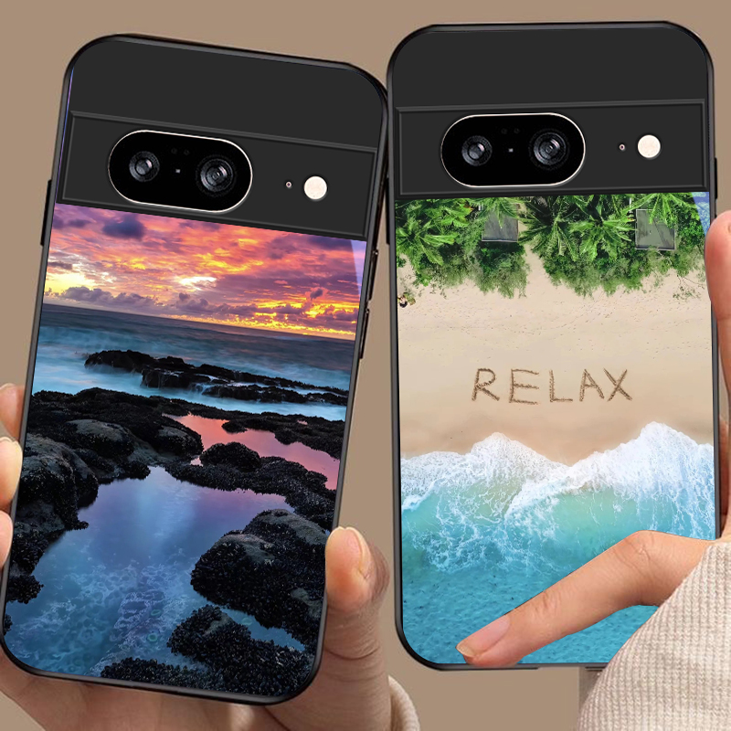 Google Pixel 9 Pro - Kustlandschap bij zonsondergang voor Google Pixel